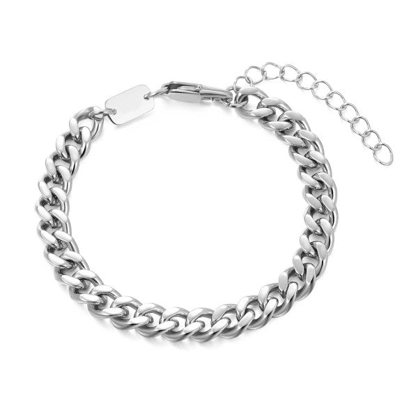 צמיד חוליות כסף לגבר - Lusso Jewelry - לוסו תכשיטים